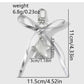 Keypus - Y2K Silver Bow Alloy and PU Bag Charm Keychain