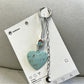 Keypus - Alloy Floral Heart Pendant Bag Charm Keychain