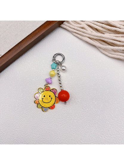 Keypus - Cartoon Beaded Printed Bag Charm Keychain
