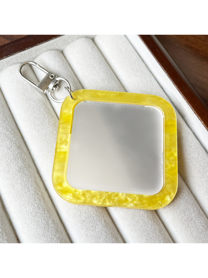 Keypus - Acrylic Square Mirror Bag Charm Keychain