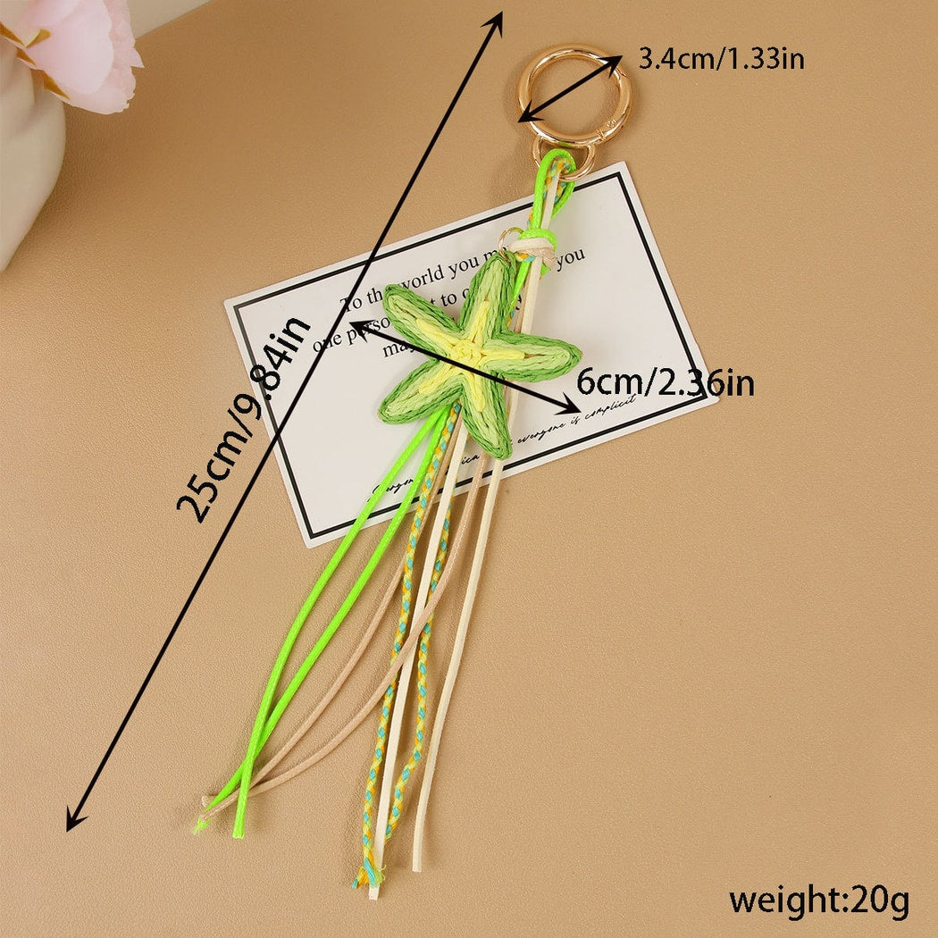 Keypus - Starfish Tassel Bag Charm Alloy Keychain