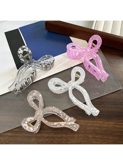 Beau - Sheer Bow Shape Claw Clip