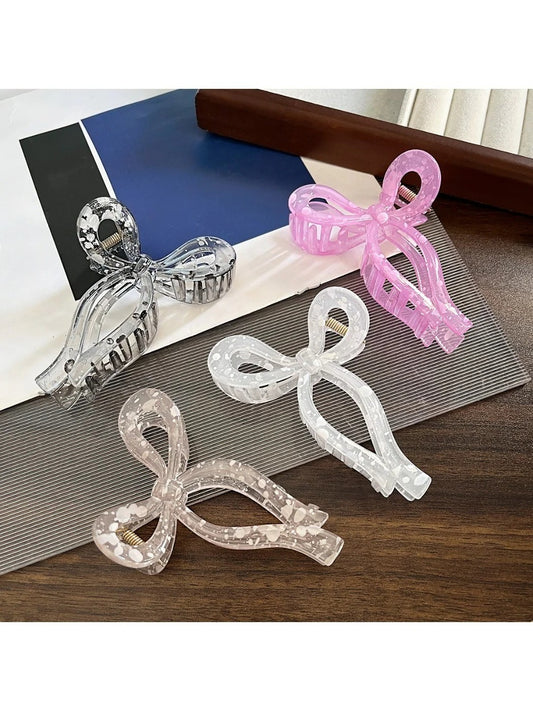 Beau - Sheer Bow Shape Claw Clip
