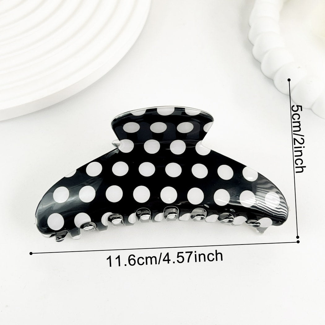 Beau - Classic Polka Dot Patterned Claw Clip