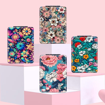Mirroray - Portable Floral Pattern Folding Makeup Mirror