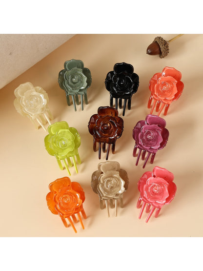Beau - Rose Shape Plastic Hair Clip