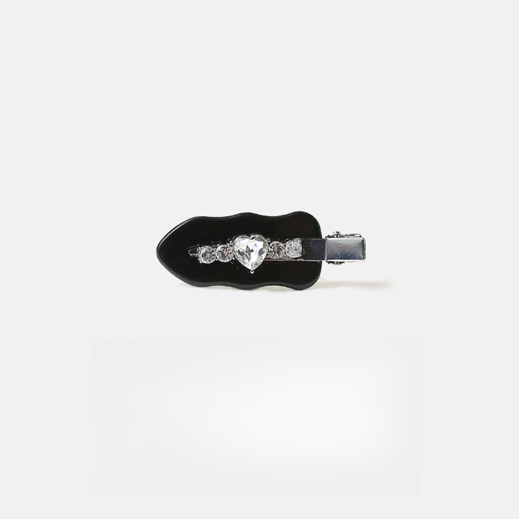 Beau - Modern Heart Accent Acrylic Side Barrette