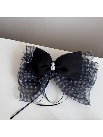 Gifty - Polka Dot Ruffle Edge Polyester Scrunchie