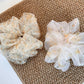 Gifty - Soft Floral Print Polyester Mesh Scrunchie
