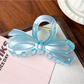 Beau - Large Bow Ring Detail Geometric PC Claw Clip
