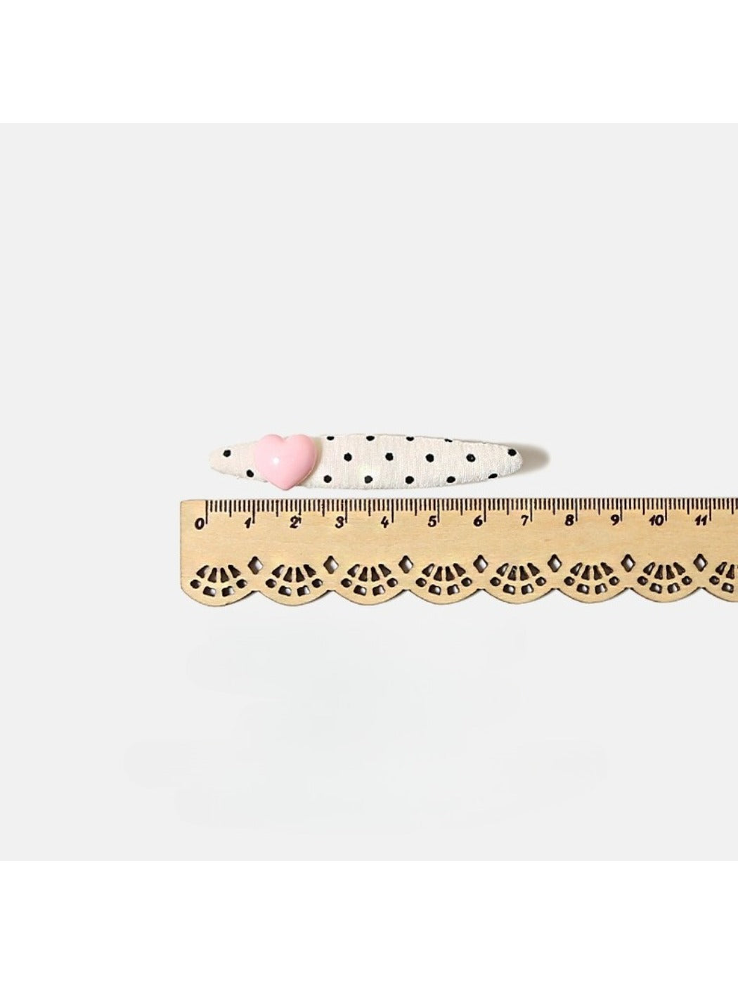 Beau - Valentines Day Polka Dot Heart Hair Clip