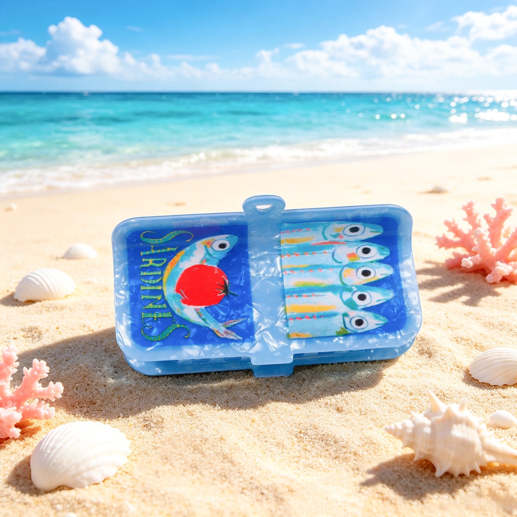 Beau - Canned Sardines Pattern Claw Clip