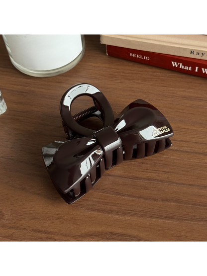 Beau - Glossy Bow Shape Geometric Claw Clip