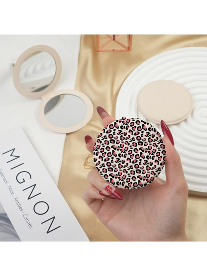 Mirroray - Pink and Purple Leopard Print Compact Mirror