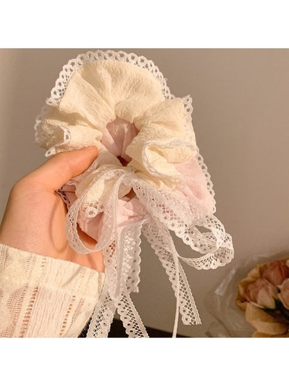 Gifty - Soft Lace Ribbon Bow Scrunchie
