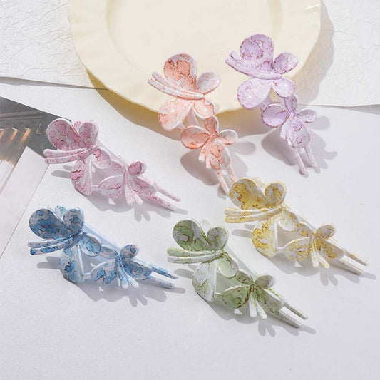 Beau - Marble Patterned Elegant Hair Clip