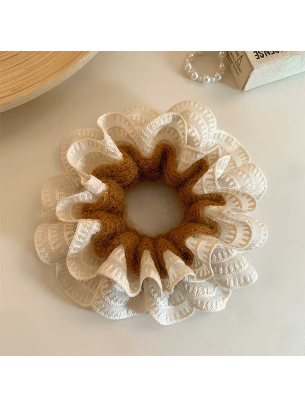 Gifty - Knitted Lace Hair Scrunchie