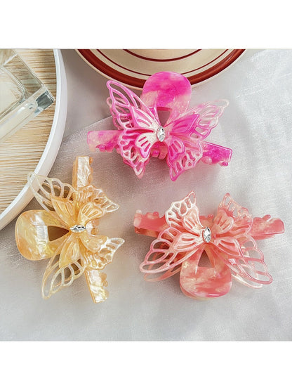 Close-up of butterfly detail on Beau elegant hair claw clip