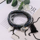 Side view of Lovra Ocean Style bracelet highlighting bead arrangement