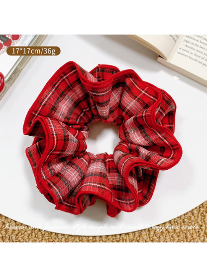 Gifty - Red Plaid Hair Ring