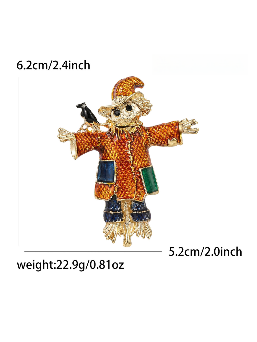 Brovia - Cartoon Scarecrow Oil Drip Finish Brooch