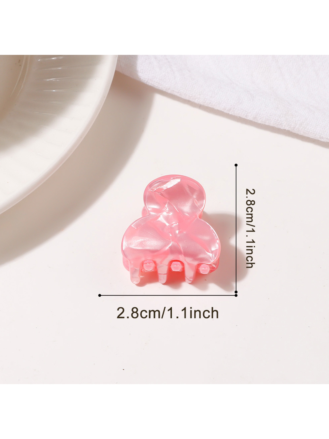 Beau - Glossy Mini Textured Hair Styling Claw Clip