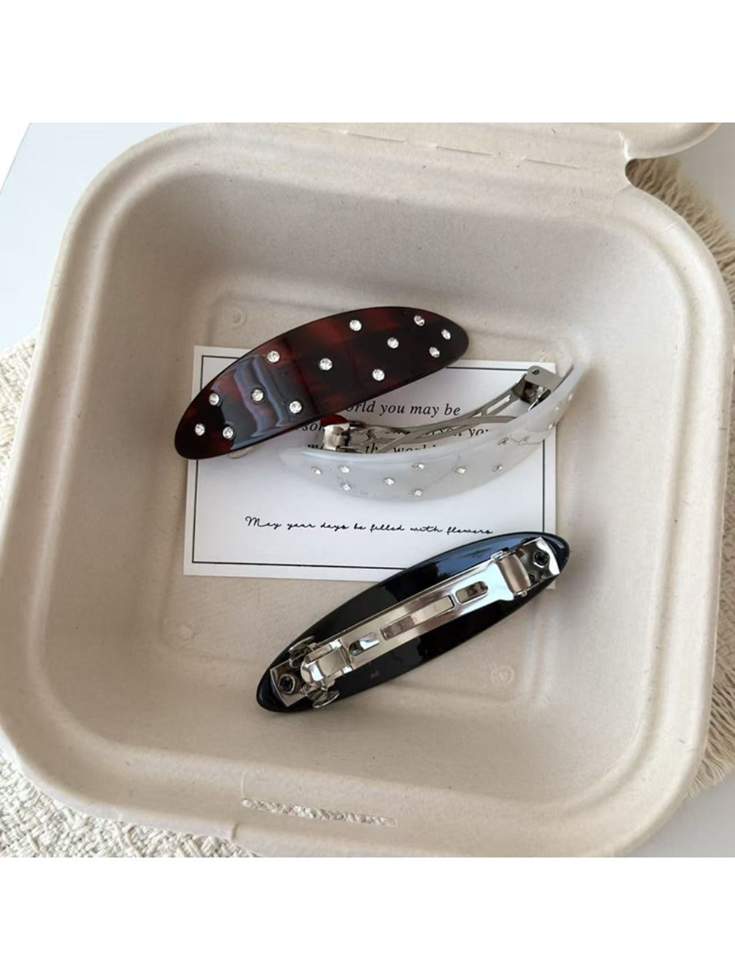 Beau - Chic Polka Dot Oval Hair Clip
