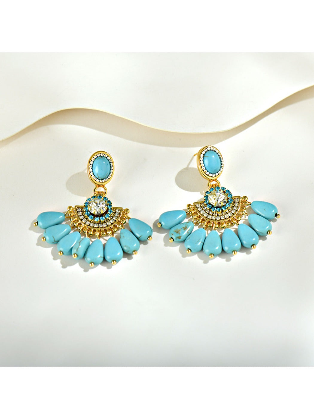 Earedge - Vintage Western Fan-Shaped Earrings