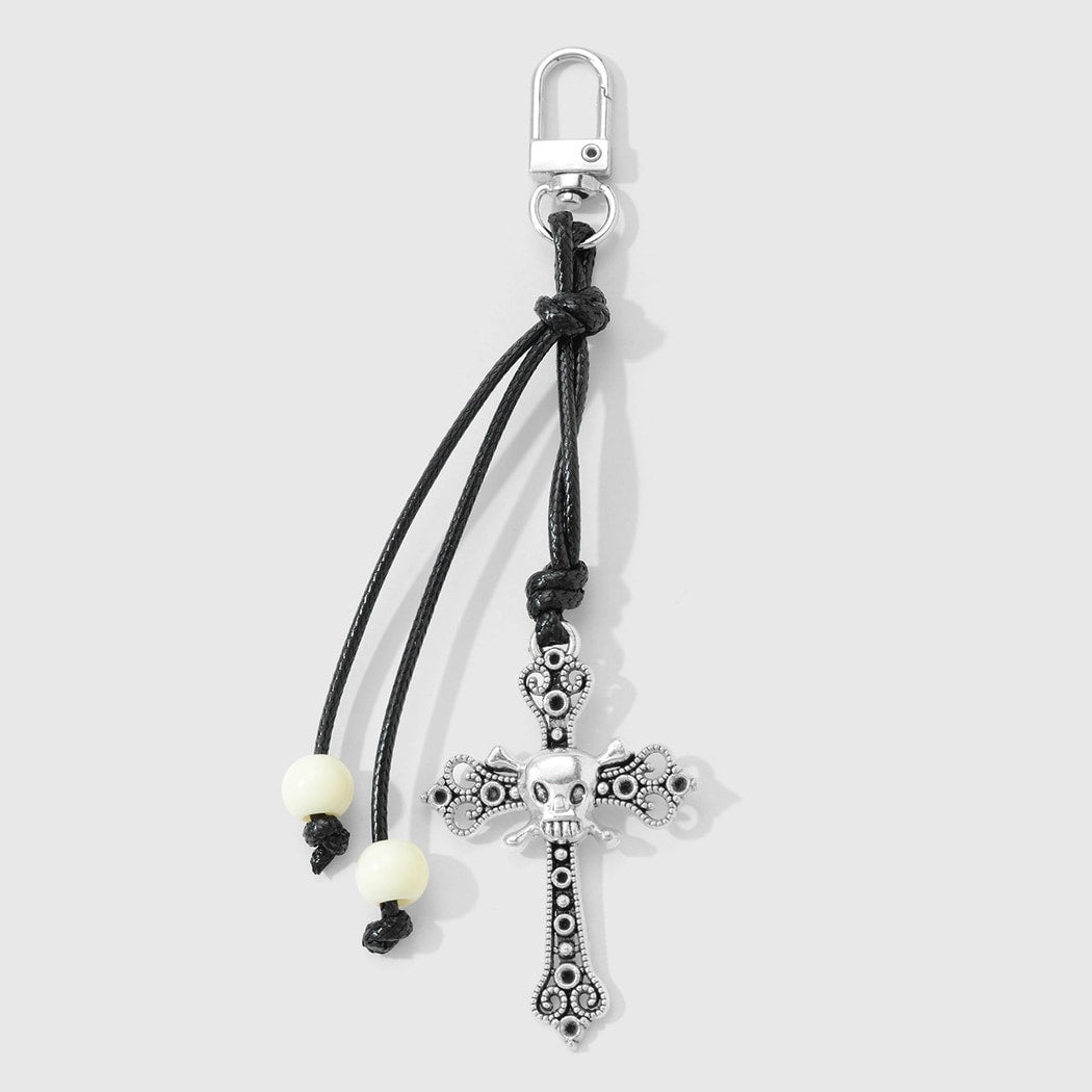Keypus - Halloween Bat Cross Heart Charm Keychain