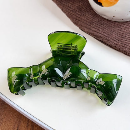 Beau - Geometric Acetate Bow Style Hair Claw Clip
