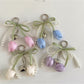 Keypus - Beaded Bow Tulip Bag Charm Keychain