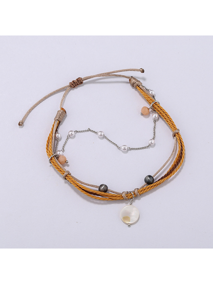 Lovra - Bohemian Beaded Pendant Wrap Bracelet