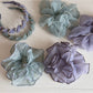 Gifty - Ruffled Polka Dot Sheer Look Scrunchie