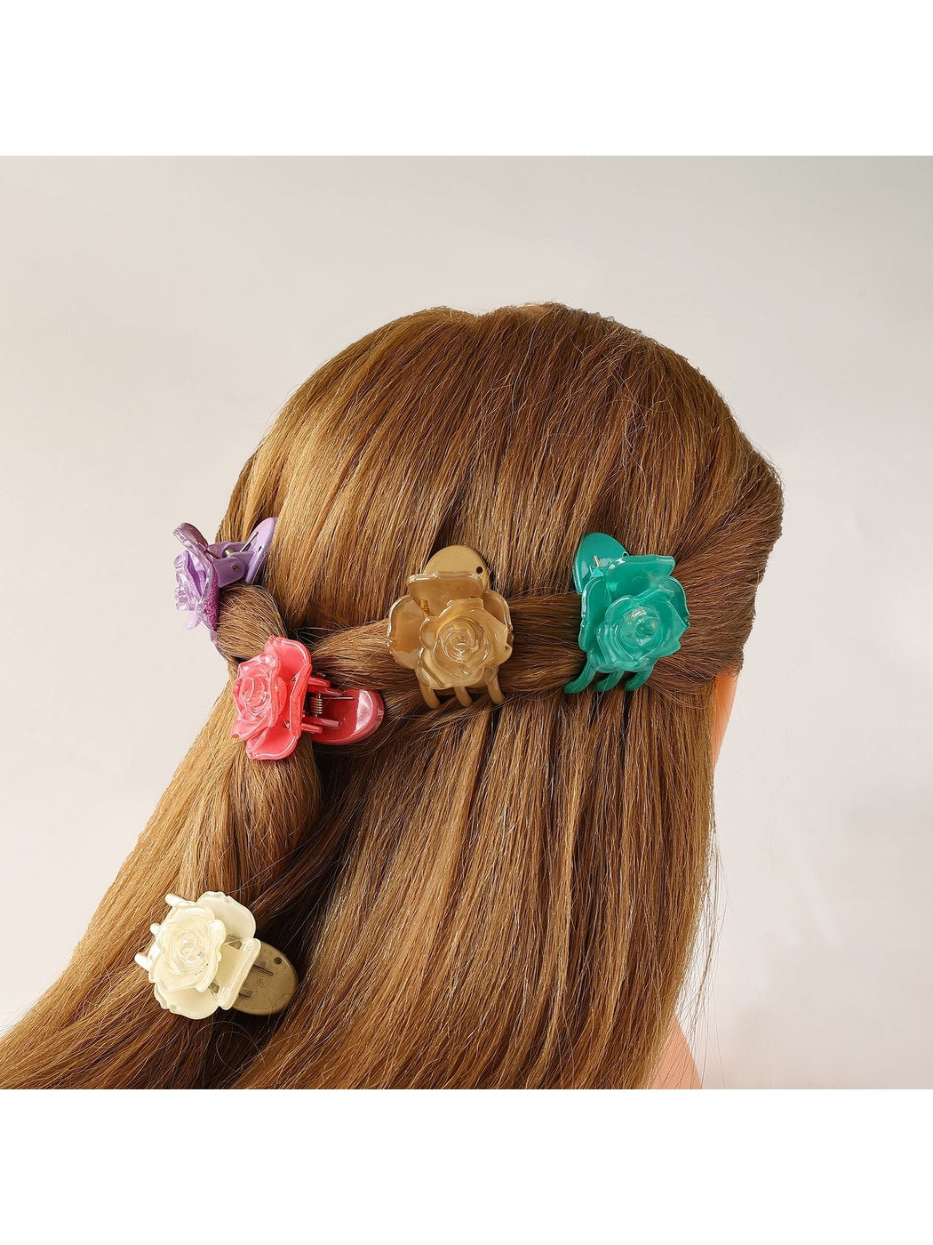Beau - Rose Shape Plastic Hair Clip