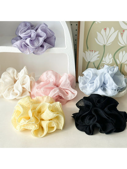 Gifty - Solid Color Ruffled Scrunchie