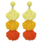 Earedge - Bohemian Shell Raffia Woven Drop Earrings