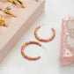 Earedge - Sweet Bicolor C-Hoop Earrings