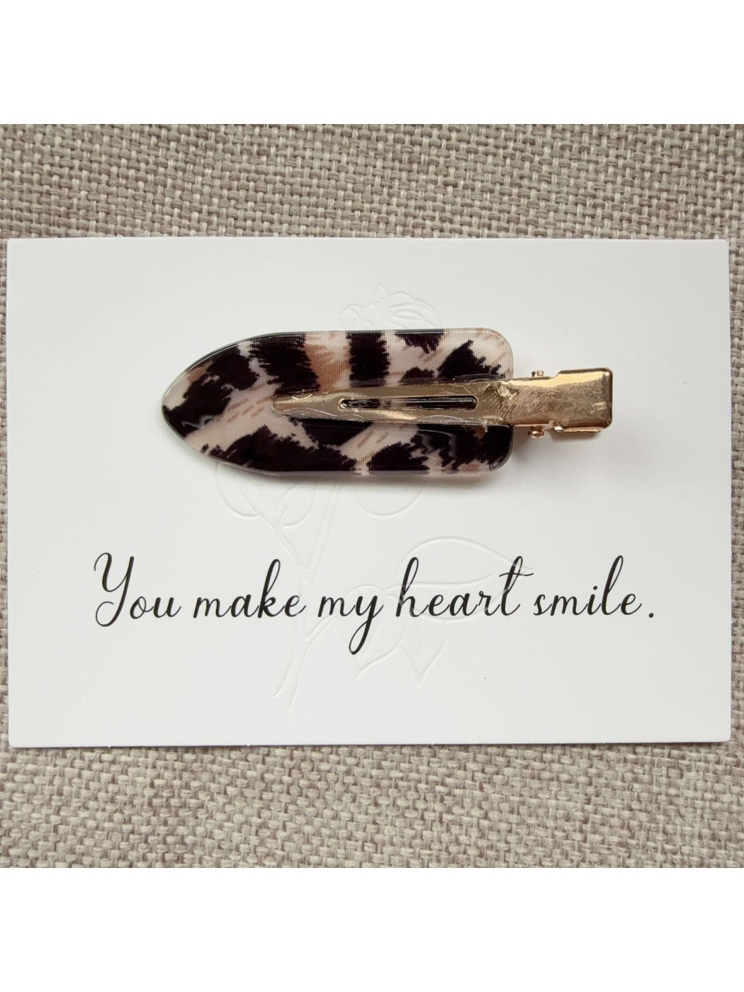 Beau - Leopard Print Oval Hair Clip