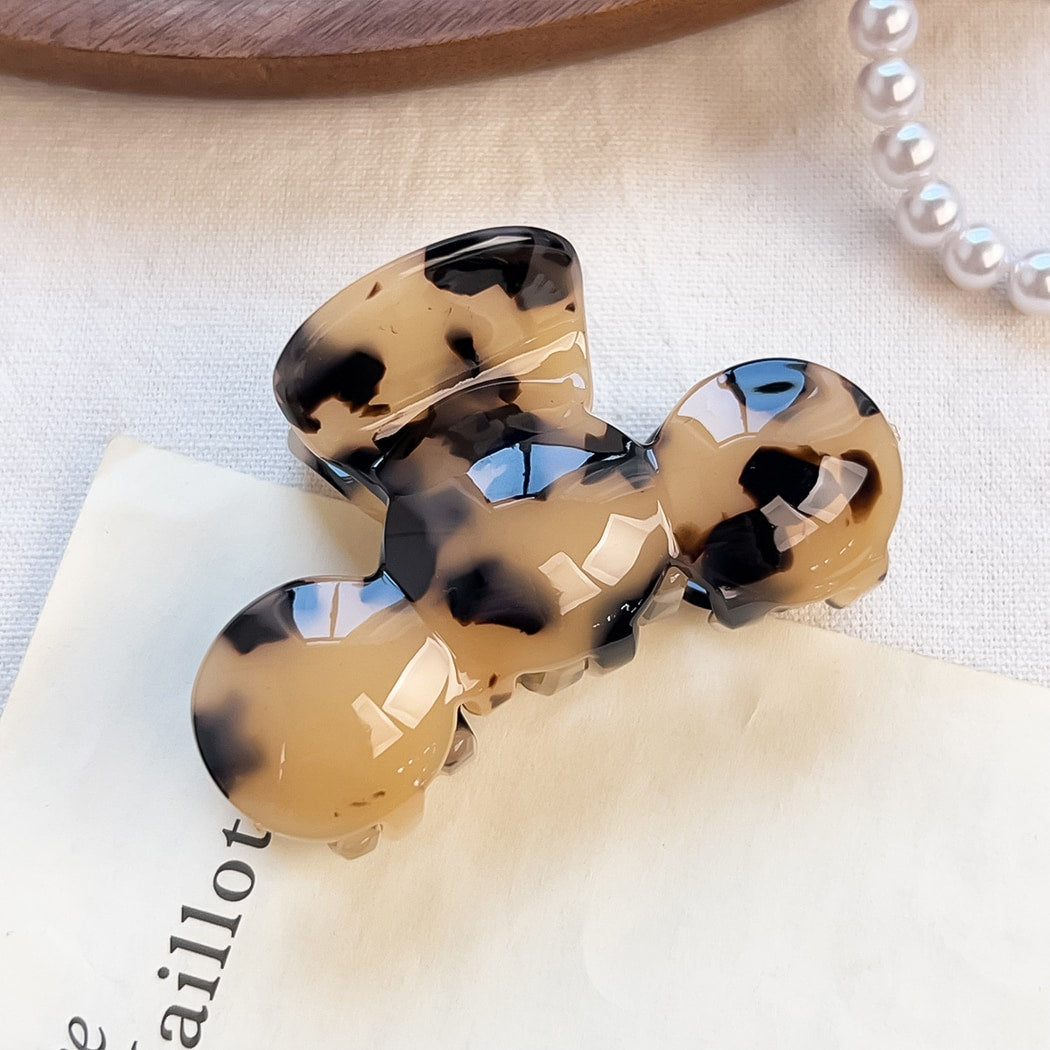 Beau - Round Wave Acetate Plate Claw Hair Clip