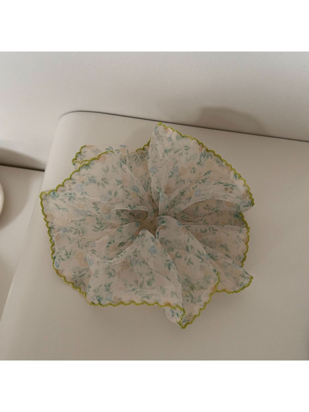 Gifty - Sheer Floral Mesh High Elastic Hair Tie Scrunchie