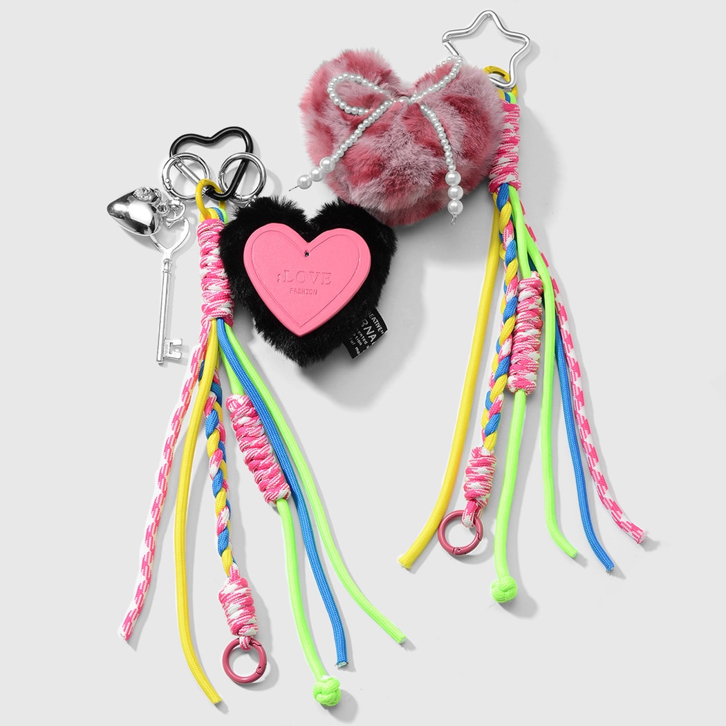 Keypus - Y2K Plush Heart Decorative Keychain