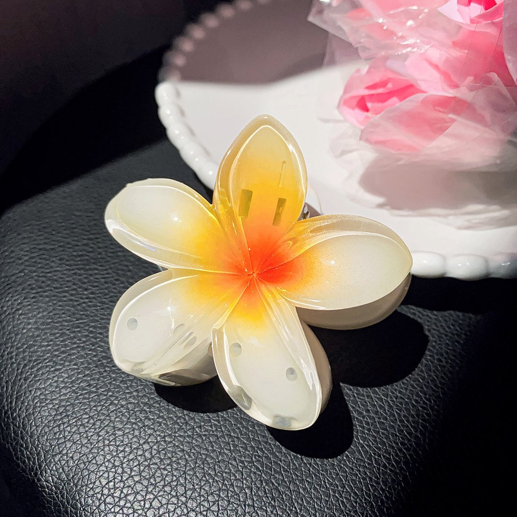 Beau - Bright Flower Shaped Glossy Claw Clip