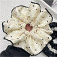 Gifty - Polka Dot Lace Satin Hair Loop