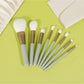 Smoosh 8 Piece Makeup Brush color options including Green, White