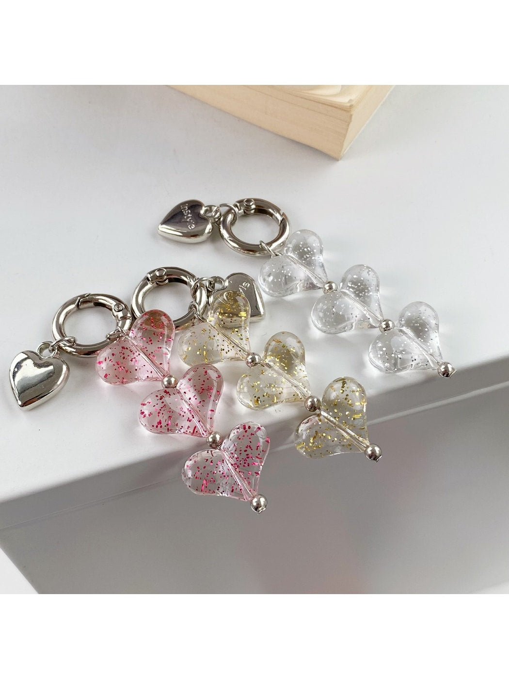 Keypus - Layered Transparent Heart Charm Keychain