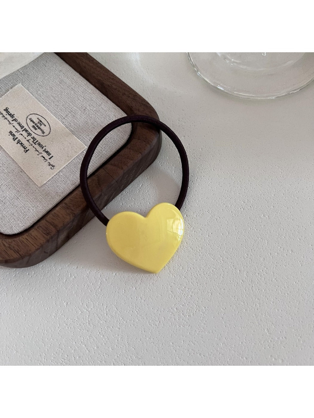 Gifty - Colorful Acetate Heart Shaped Hair Ties