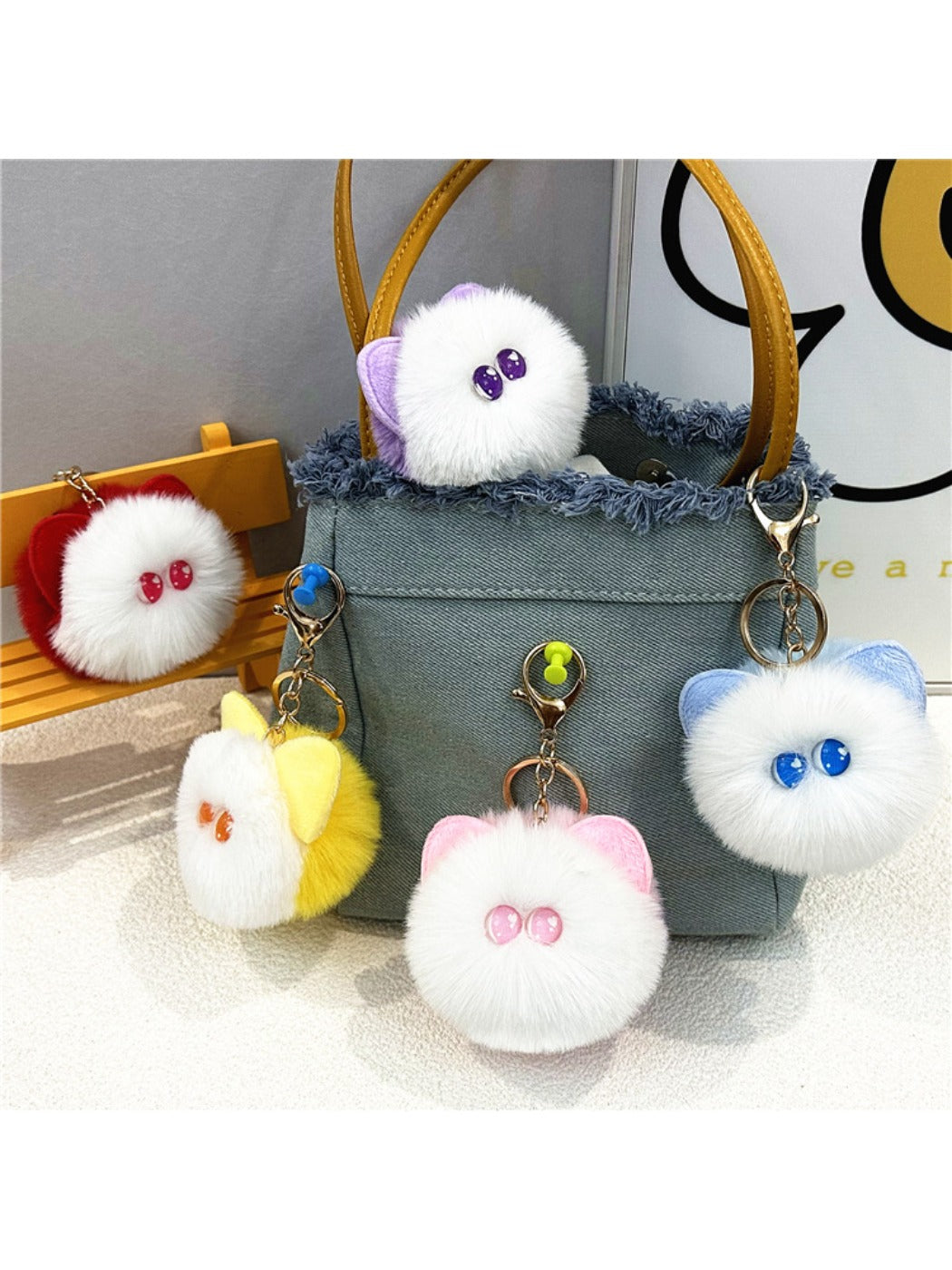 Keypus - Cute Cat Head Keychain