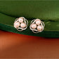 Earedge - Round Openwork Floral Stud Earrings