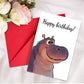 Carduria - Illustrated Hippo Birthday Card