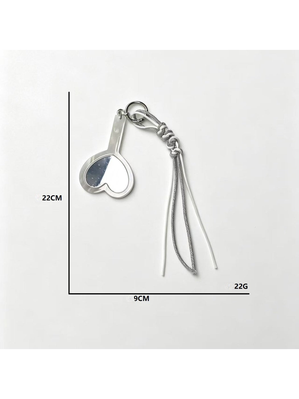 Keypus - Retro Heart Mirror Bag Charm Keychain